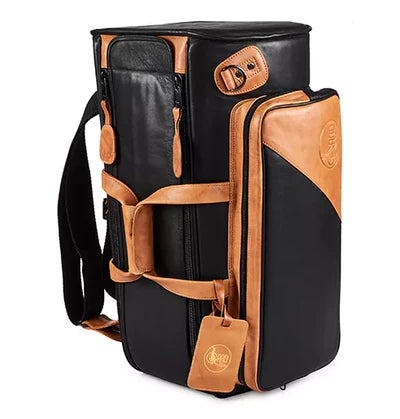 GARD Elite Trumpet/Flugelhorn Gig Bag Black Leather with Tan Trim
