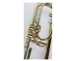Rath R9 independent bass trombone. R9 Hagmann rotor set.562" bore BRONZE hand slide.. 9.5" yell...