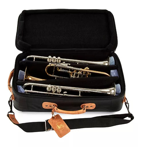 Gard Elite Triple Trumpet Gig Bag - Leather