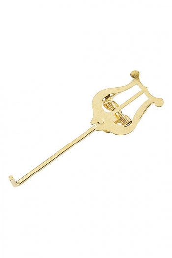Curved brass lyre