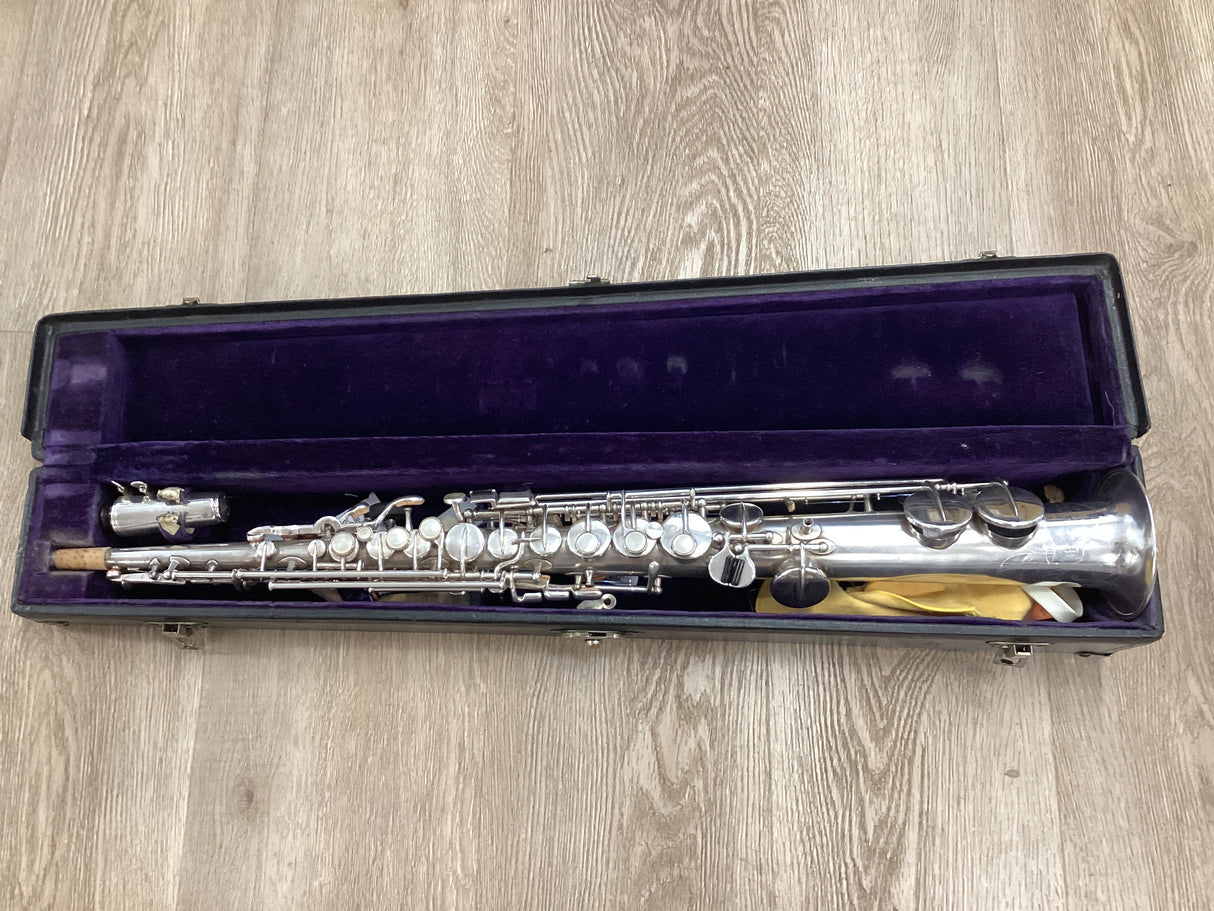 Buecher True Tone Soprano Saxophone - Silver Plated