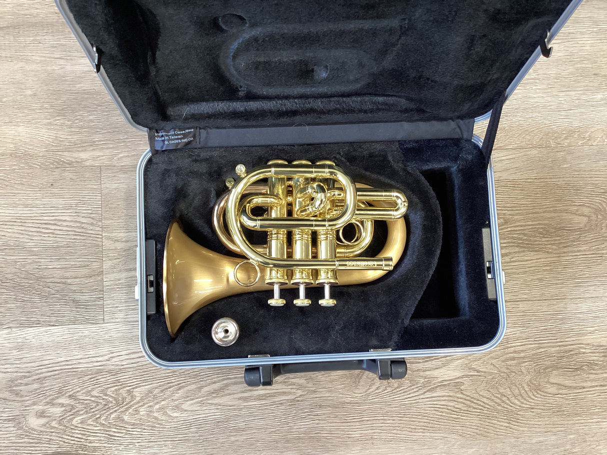 Pre Owned Carol Brass Pocket Trumpet - Brushed Finish