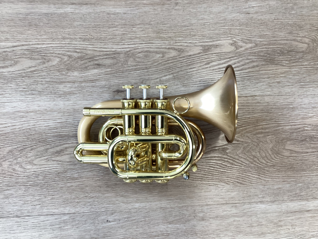 Pre Owned Carol Brass Pocket Trumpet - Brushed Finish