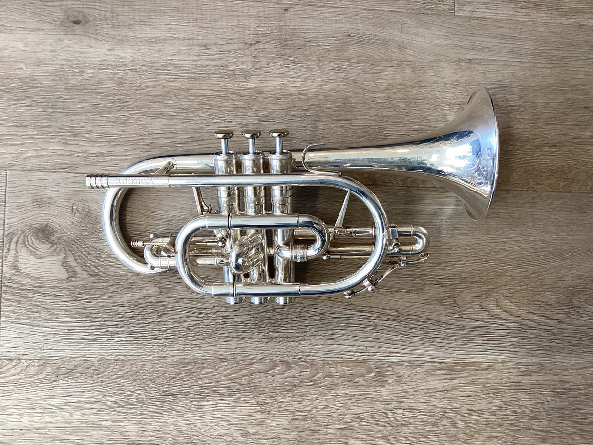 Pre Owned Geneva Symphony Cornet - Silver Plate