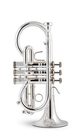 Stomvi Titan Eb Soprano Cornet - Silver Plate Gold Brass with MaxiClappers (Ex Demo)