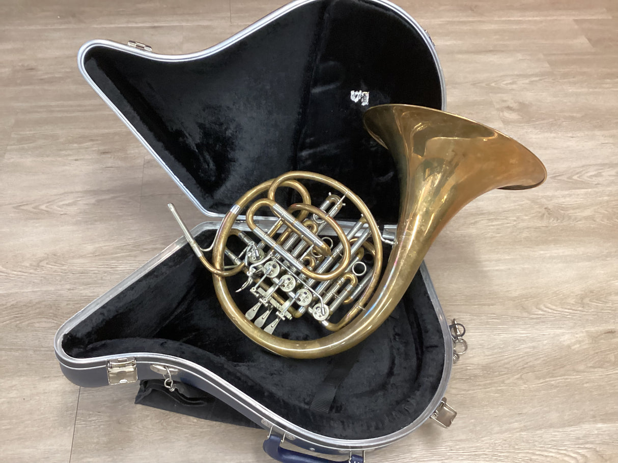 Hans Hoyer Full double French Horn in raw Brass