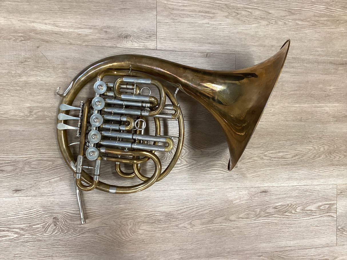 Hans Hoyer Full double French Horn in raw Brass