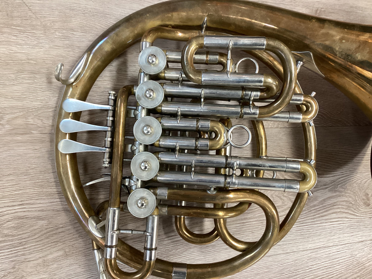 Hans Hoyer Full double French Horn in raw Brass