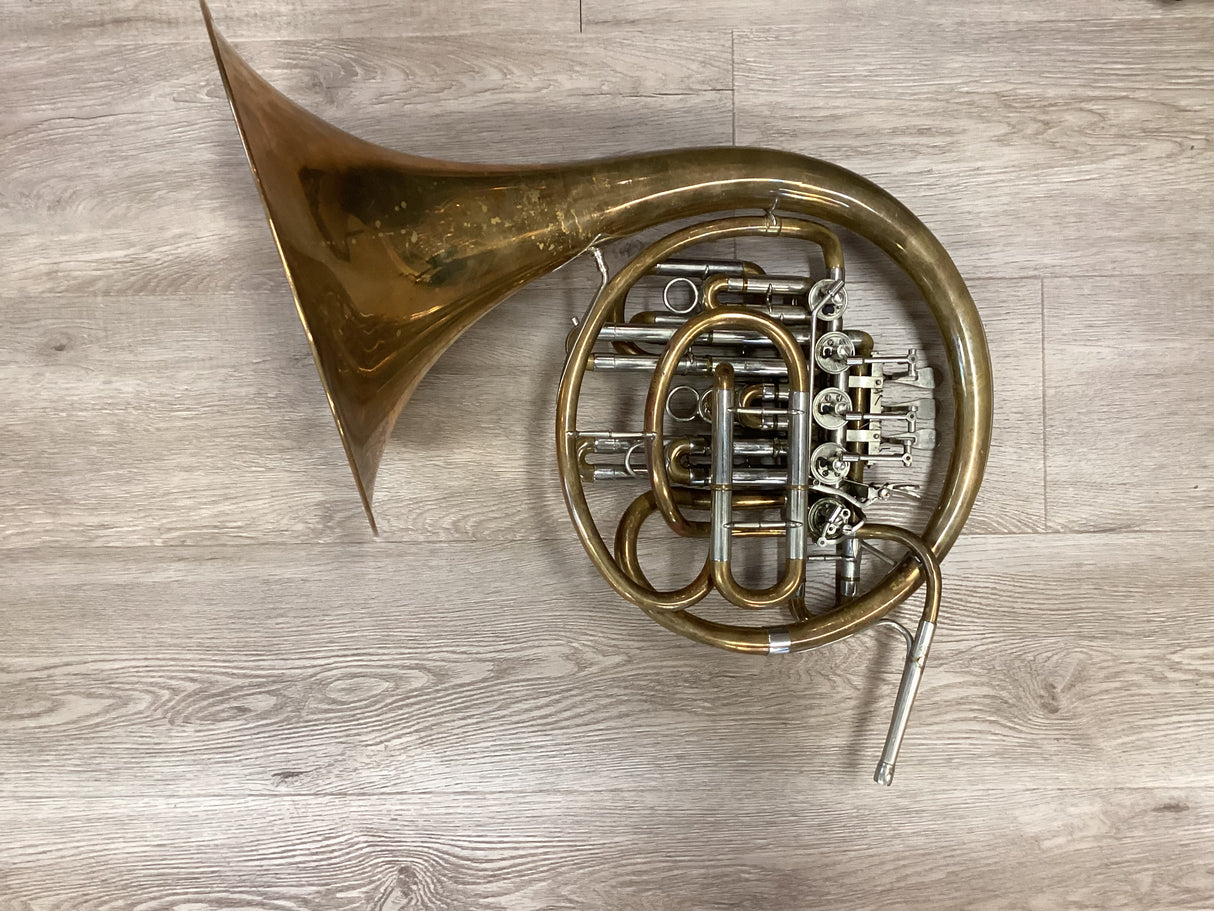 Hans Hoyer Full double French Horn in raw Brass