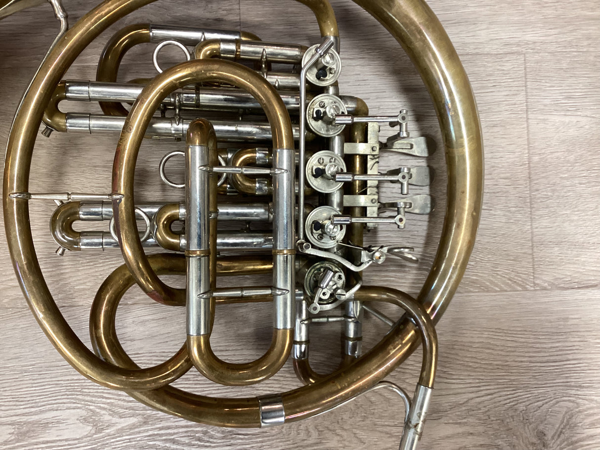 Hans Hoyer Full double French Horn in raw Brass