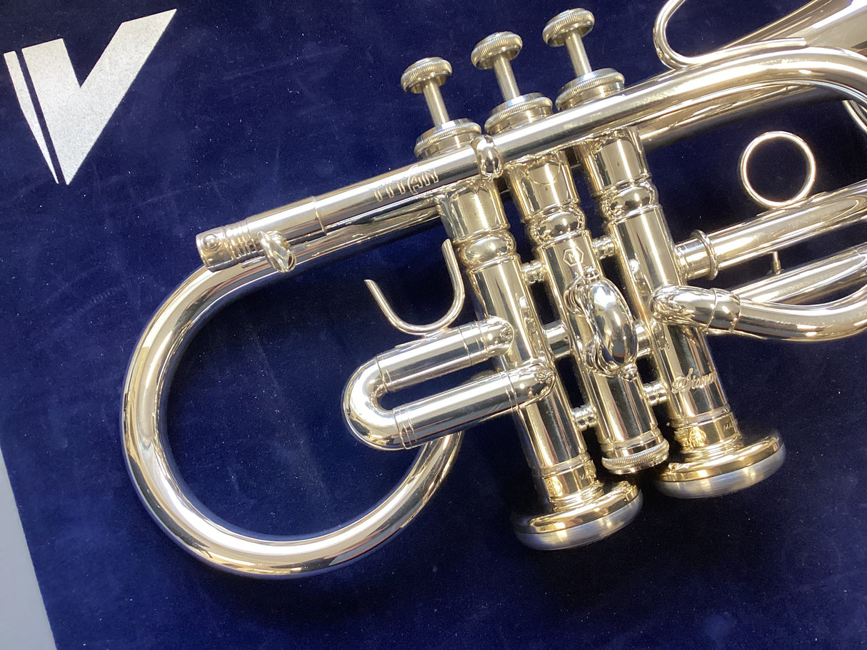 Stomvi Titan Eb Soprano Cornet - Silver Plate Gold Brass with MaxiClappers (Ex Demo)