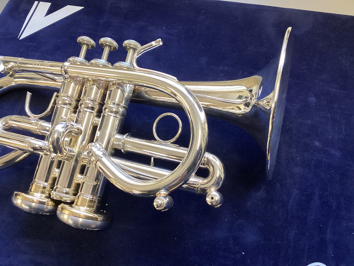 Stomvi Titan Eb Soprano Cornet - Silver Plate Gold Brass with MaxiClappers (Ex Demo)