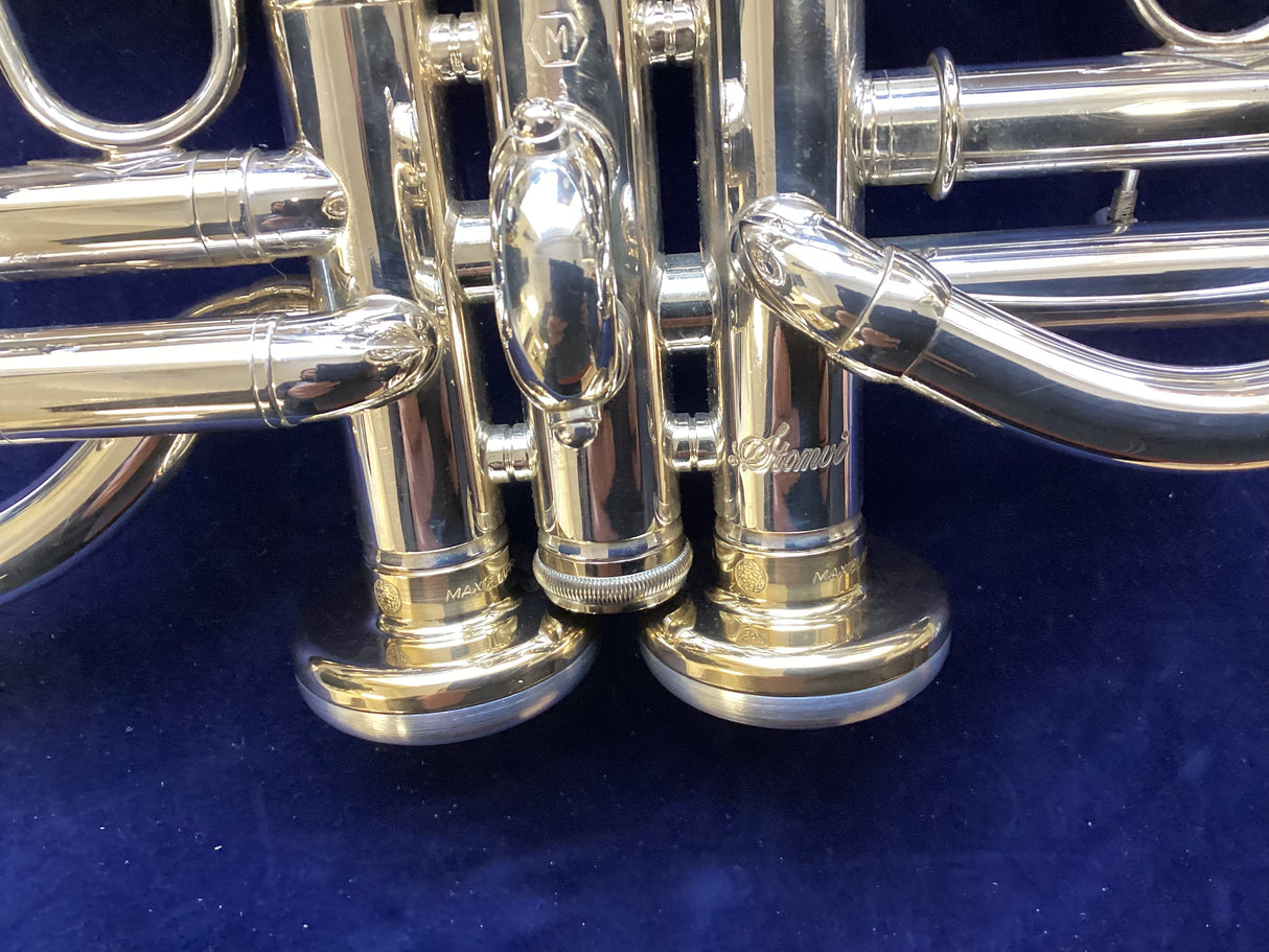 Stomvi Titan Eb Soprano Cornet - Silver Plate Gold Brass with MaxiClappers (Ex Demo)