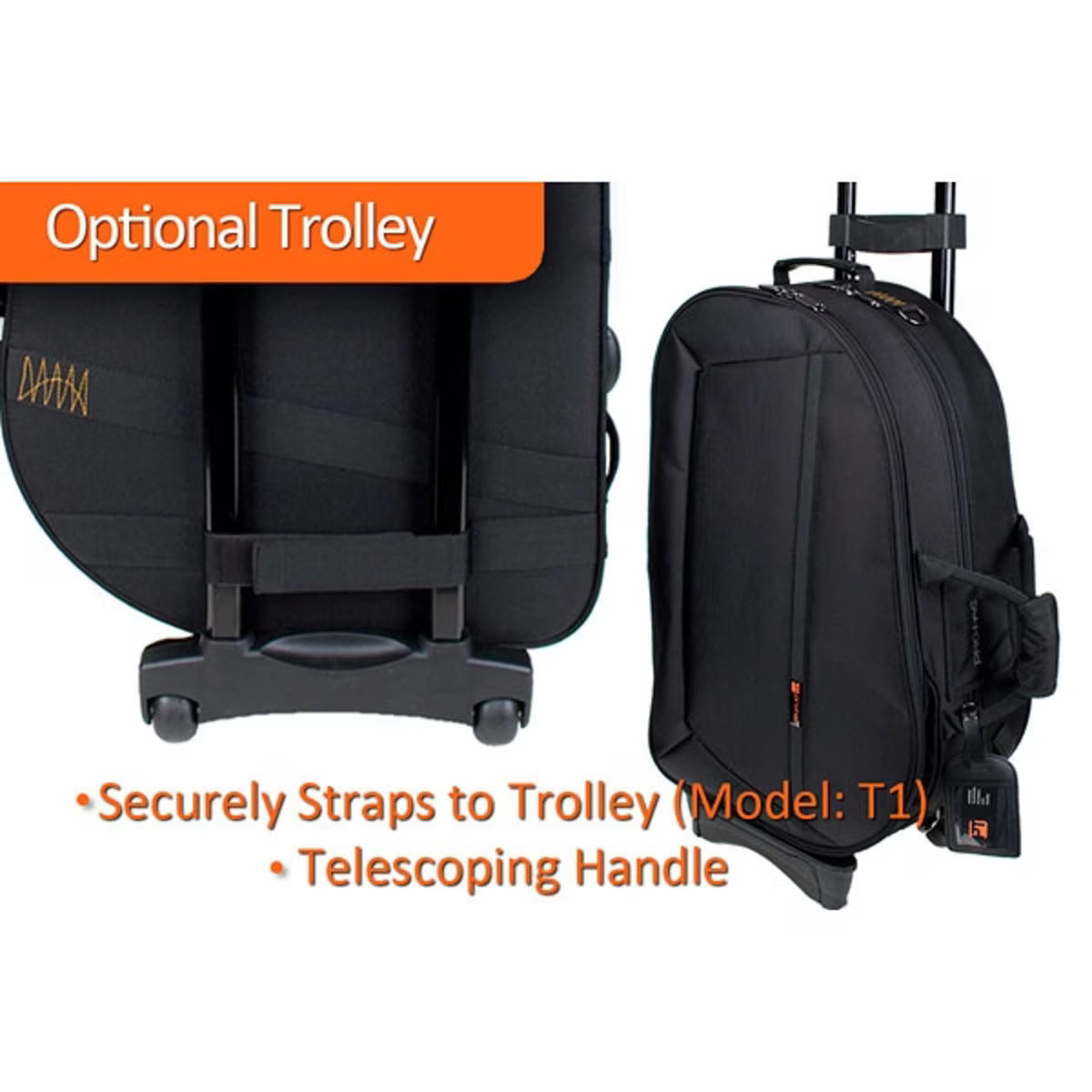 Protec IPAC Triple Trumpet Case Black with Wheels