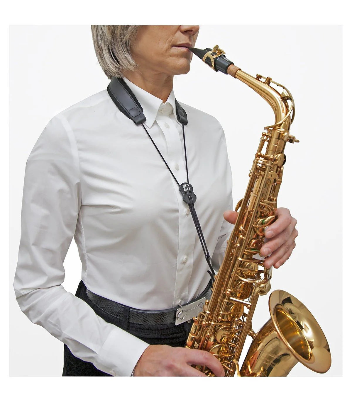BG S20 Leather Padded Comfort Saxophone Strap