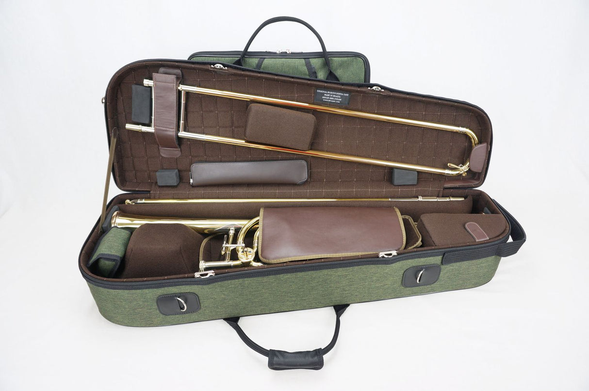 Marcus Bonna Double Case for 2 Detachable Bell Trombones (Tenor and Jazz) - Black Nylon