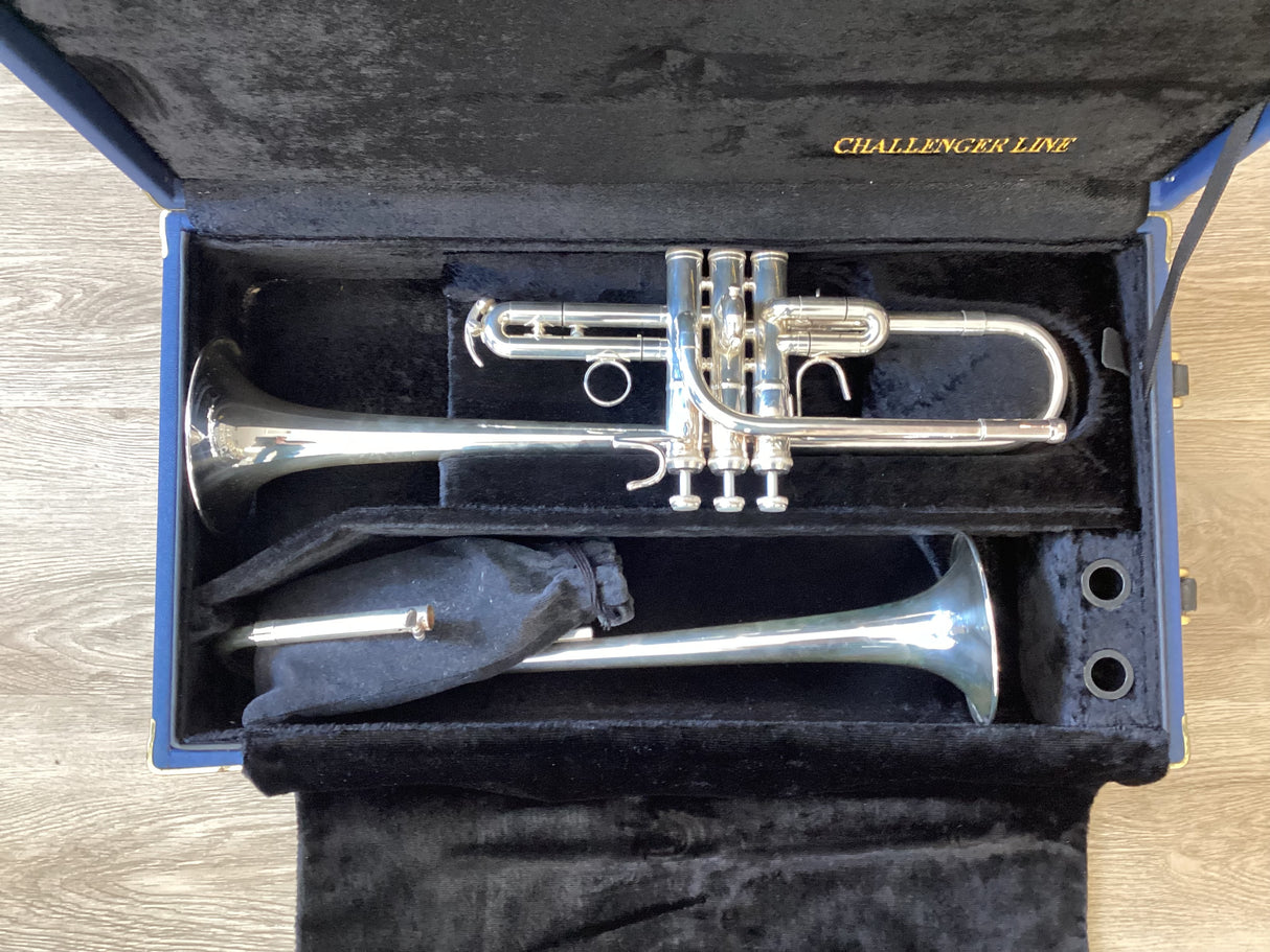 Pre Owned B&S Challenger II Eb/D Trumpet - Silver Plate