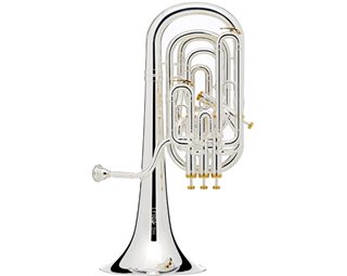 Prestige Baritone Horn in silver plate