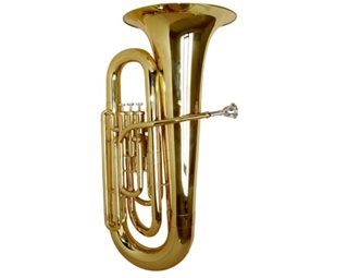 Elkhart 3 valve tuba .661" bore, 14-3/8 upright bell, nickel silver slides