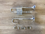 Pre Owned B&S Challenger 4-Valve Eb/E Trumpet - Silver Plate