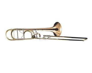 Greenhoe GB4 bb/F large bore trombone outfit with gold brass bell