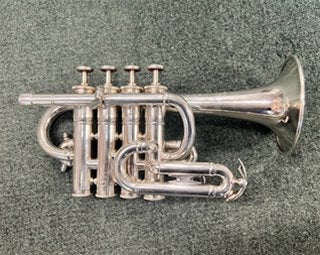 French Besson Piccolo Trumpet - silver plate #8059