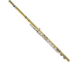 Yamaha 421 Alto flute, gold brass body, staright head.