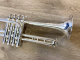 Pre Owned B&S Challenger 4-Valve Eb/E Trumpet - Silver Plate