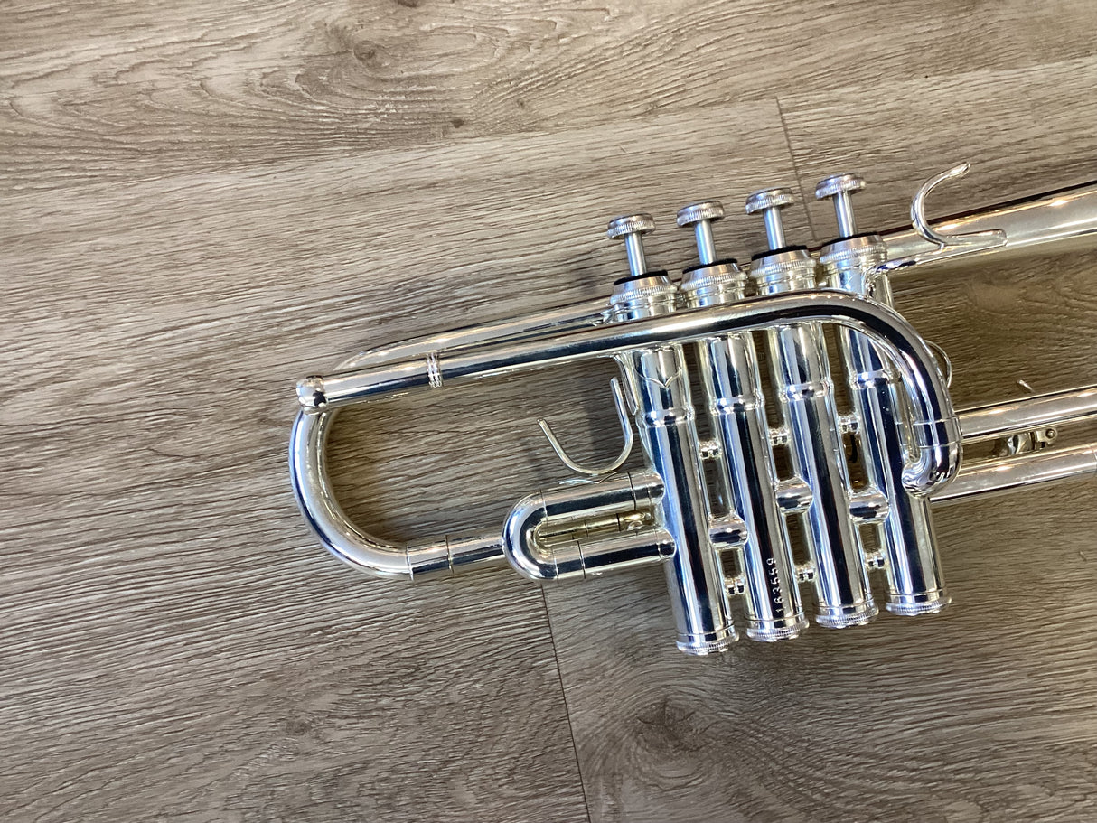 Pre Owned B&S Challenger 4-Valve Eb/E Trumpet - Silver Plate