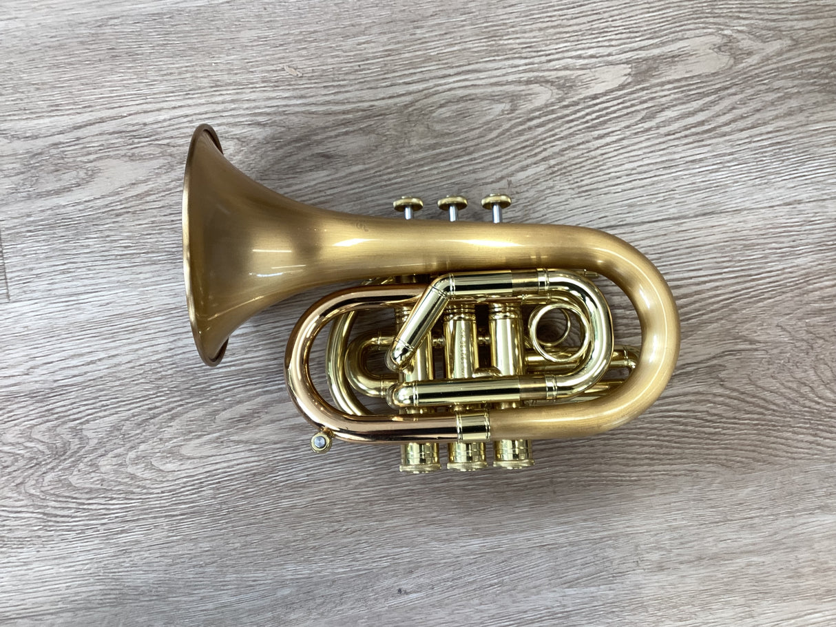 Pre Owned Carol Brass Pocket Trumpet - Brushed Finish
