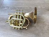 Pre Owned Carol Brass Pocket Trumpet - Brushed Finish