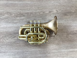 Pre Owned Carol Brass Pocket Trumpet - Brushed Finish