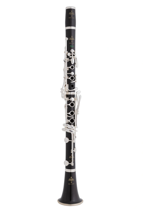 Buffet R13 Greenline Bb Clarinet with R13 tone and weather-resistant stability. Rich sound, precise intonation, and durable silver-plated keywork.
