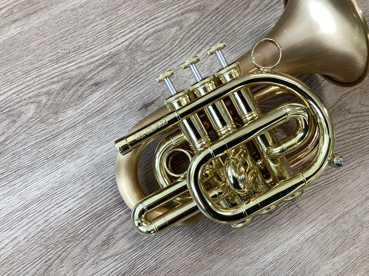 Pre Owned Carol Brass Pocket Trumpet - Brushed Finish