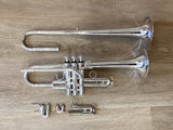 Pre Owned B&S Challenger II Eb/D Trumpet - Silver Plate