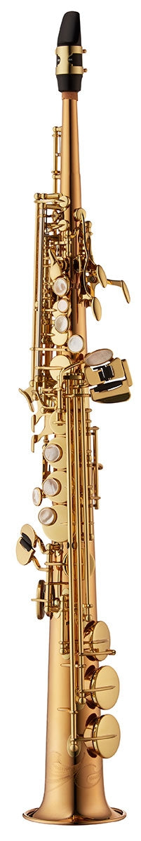 Yanagisawa SWO2 professional soprano saxophone in lacquered bronze. Warm, rich tone with precision Japanese craftsmanship for advancing and professional players.