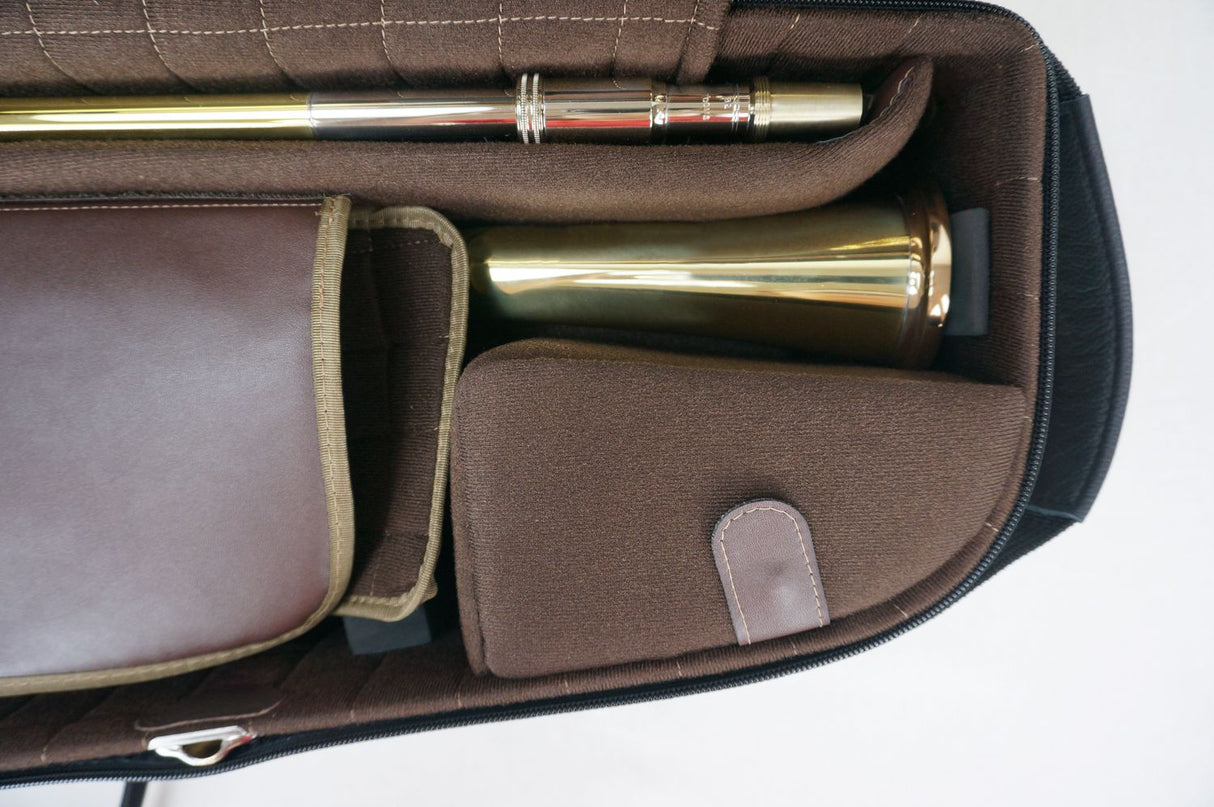Marcus Bonna Double Case for 2 Detachable Bell Trombones (Tenor and Jazz) - Black Nylon